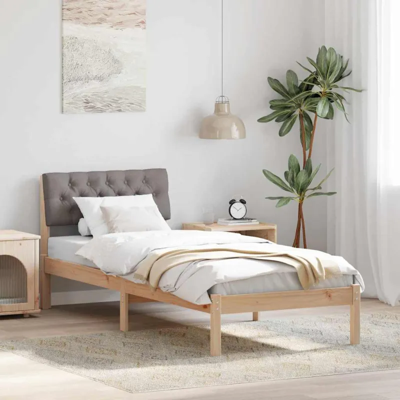Lovos rėmas Ruda ir taupe 80 x 200 cm Pušies masyvas