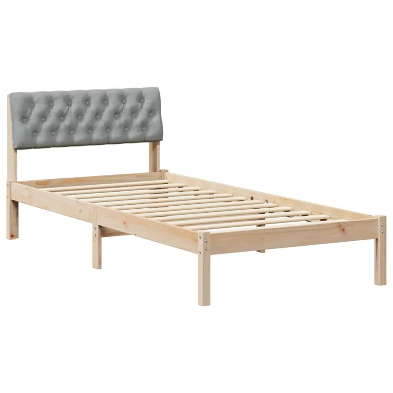Lovos rėmas Ruda ir šviesiai pilka 90 x 190 cm Pušies masyvas