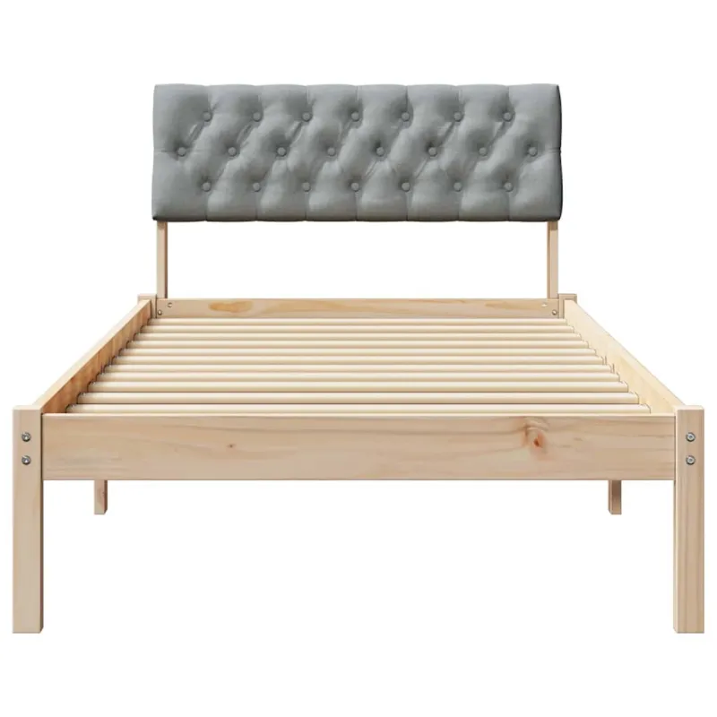 Lovos rėmas Ruda ir šviesiai pilka 90 x 190 cm Pušies masyvas