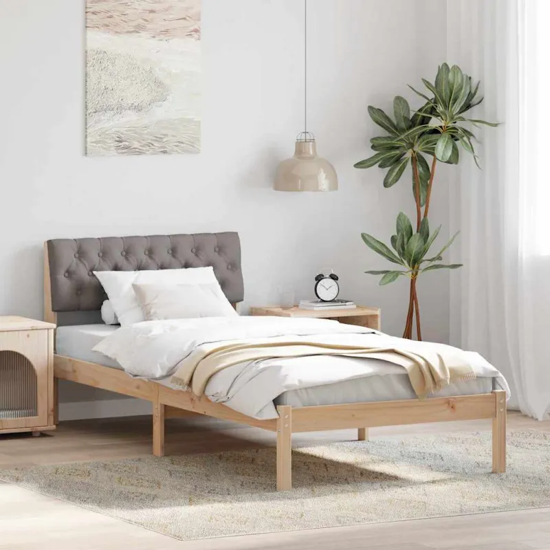 Lovos rėmas Ruda ir taupe 90 x 190 cm Pušies masyvas