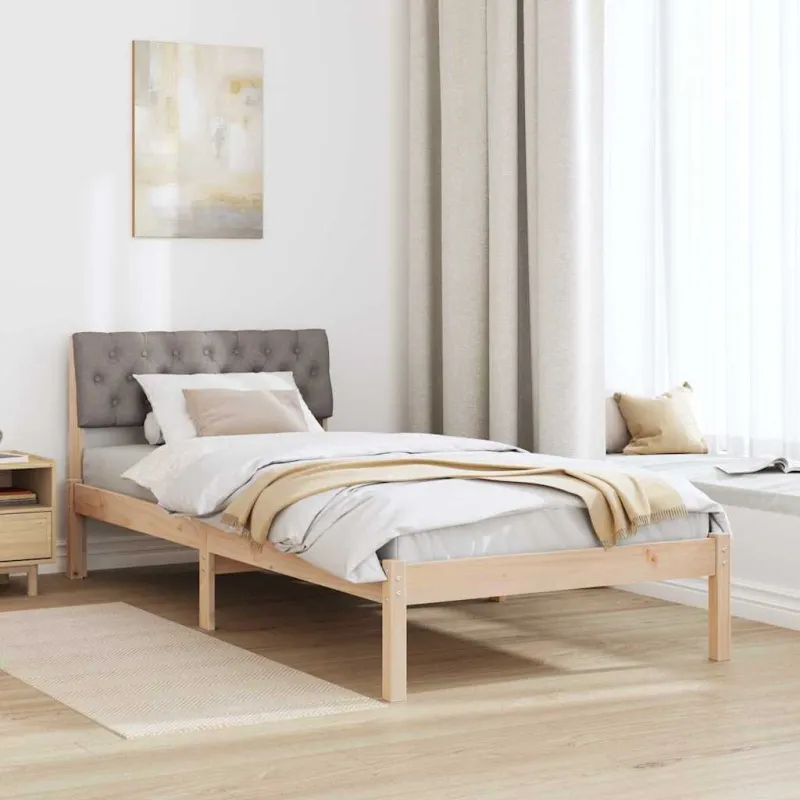 Lovos rėmas Ruda ir taupe 90 x 190 cm Pušies masyvas