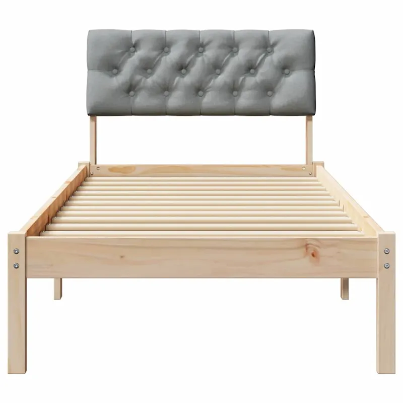 Lovos rėmas Ruda ir šviesiai pilka 75 x 190 cm Pušies masyvas