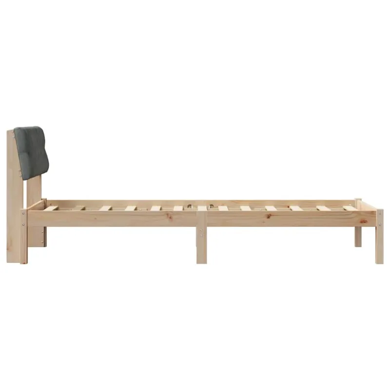 Lovos rėmas ruda ir tamsiai pilka 75 x 190 cm Pušies masyvas