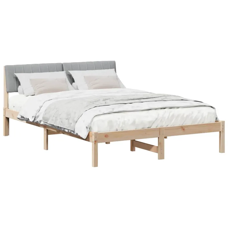 Lovos rėmas Ruda ir šviesiai pilka 135 x 190 cm Pušies masyvas