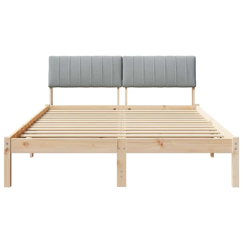 Lovos rėmas Ruda ir šviesiai pilka 135 x 190 cm Pušies masyvas