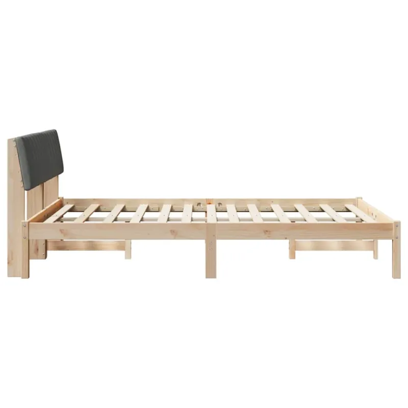 Lovos rėmas ruda ir tamsiai pilka 135 x 190 cm Pušies masyvas