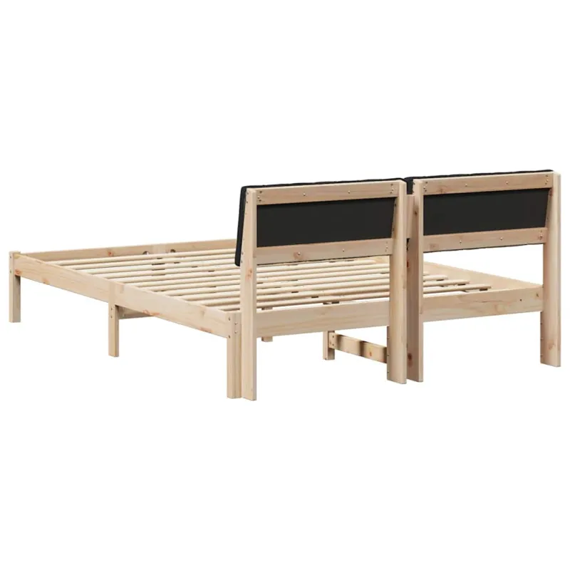 Lovos rėmas Ruda ir juoda 135 x 190 cm Pušies masyvas