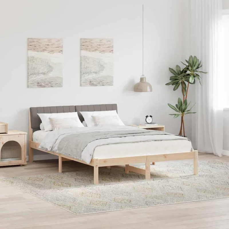 Lovos rėmas Ruda ir taupe 135 x 190 cm Pušies masyvas