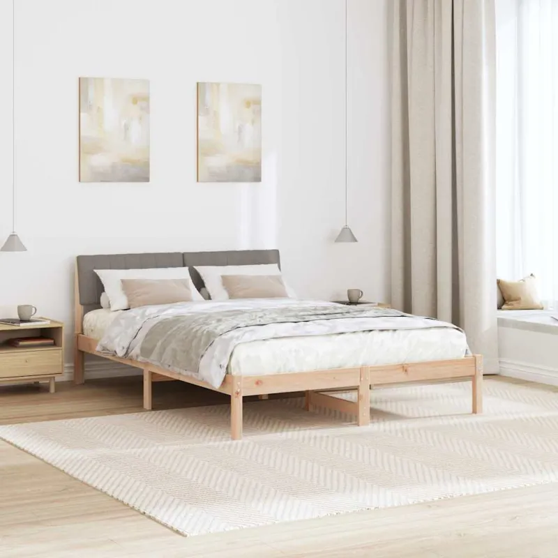 Lovos rėmas Ruda ir taupe 135 x 190 cm Pušies masyvas