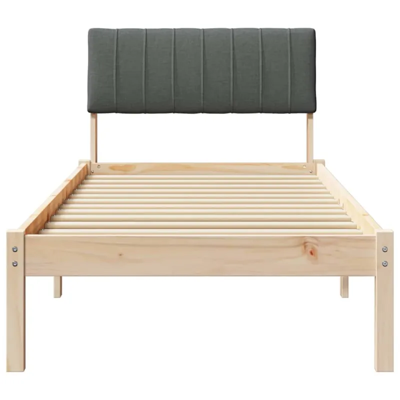 Lovos rėmas ruda ir tamsiai pilka 75 x 190 cm Pušies masyvas