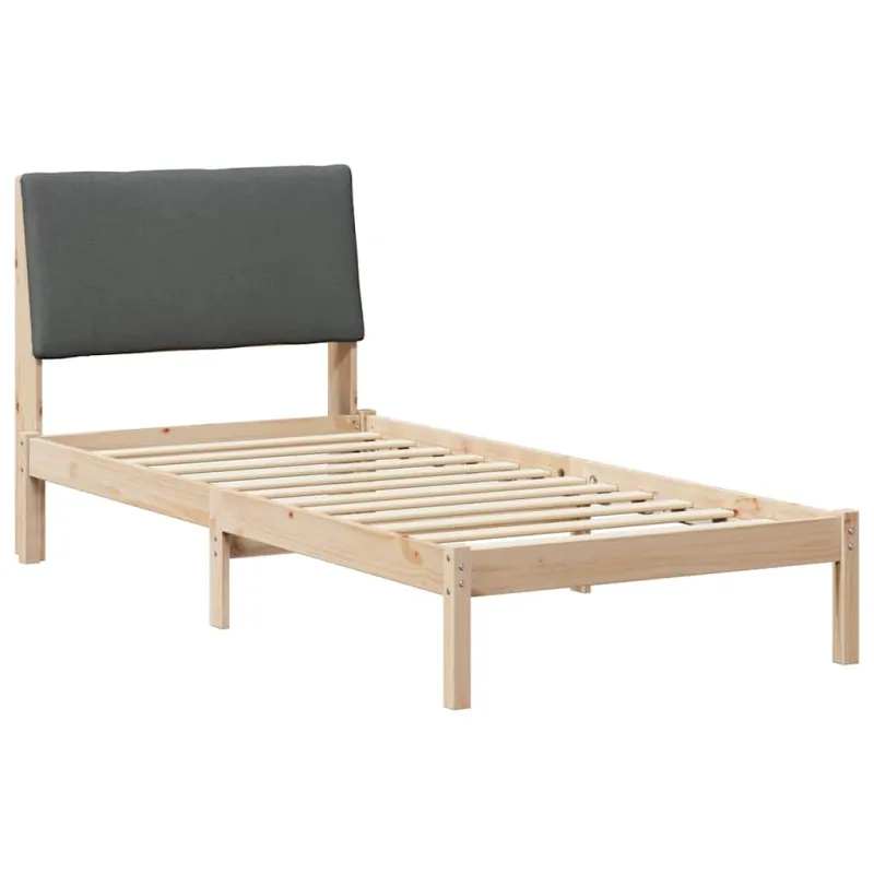 Lovos rėmas ruda ir tamsiai pilka 100 x 200 cm Pušies masyvas
