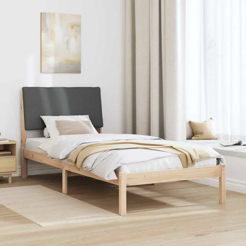 Lovos rėmas ruda ir tamsiai pilka 100 x 200 cm Pušies masyvas