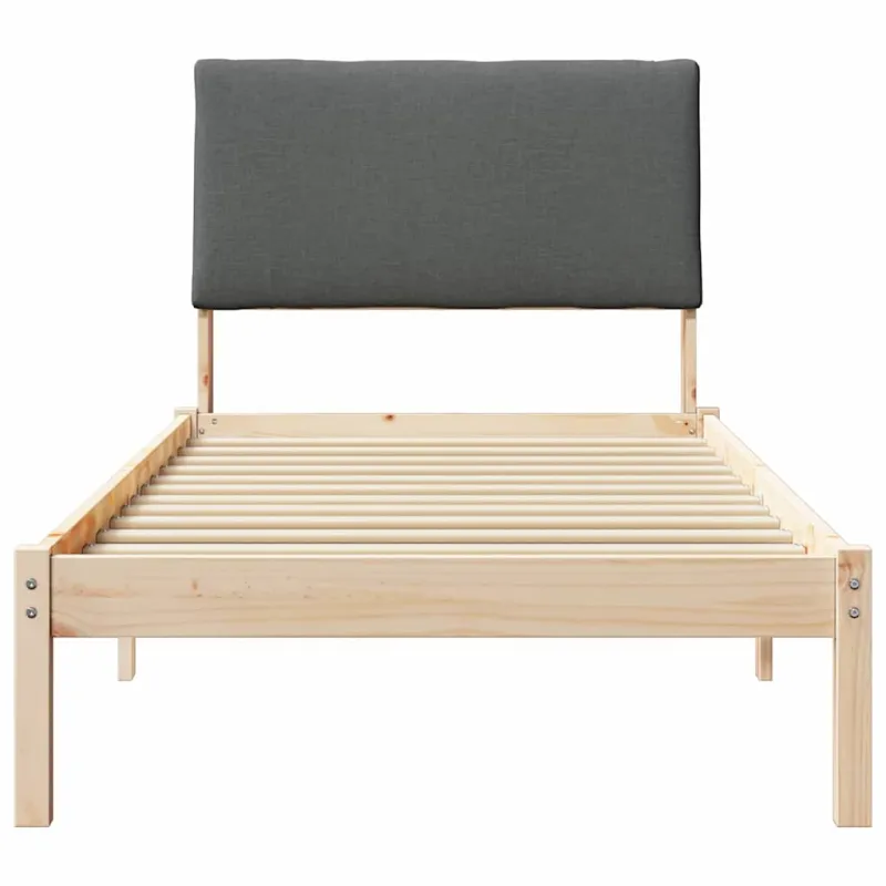 Lovos rėmas ruda ir tamsiai pilka 100 x 200 cm Pušies masyvas