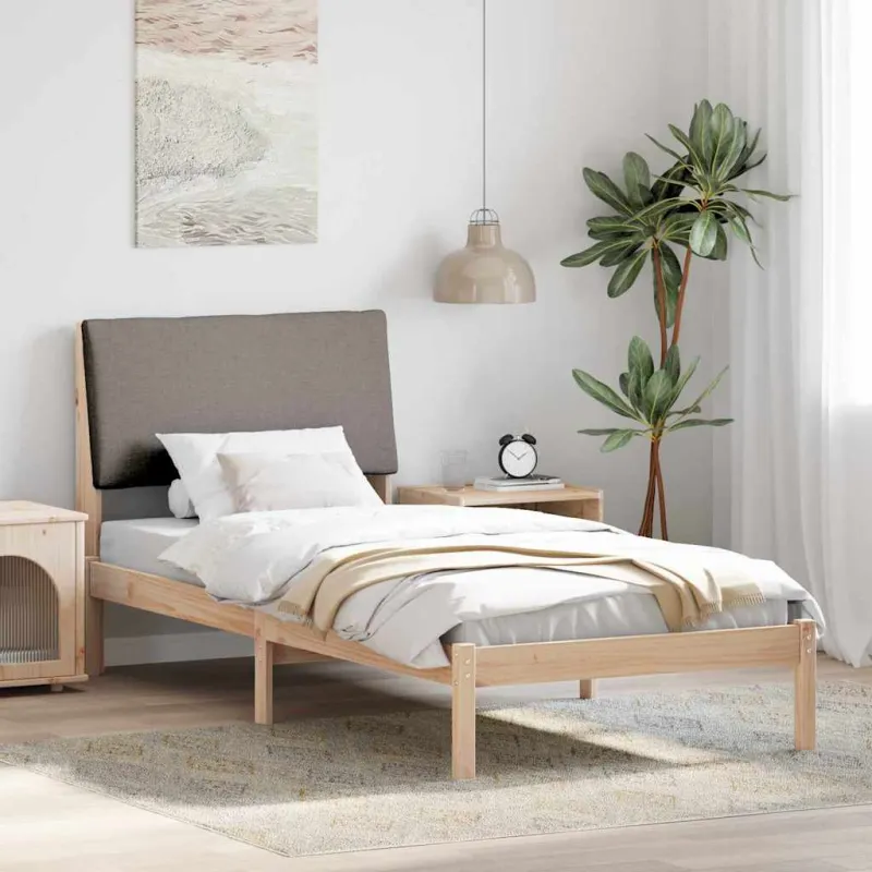 Lovos rėmas Ruda ir taupe 100 x 200 cm Pušies masyvas