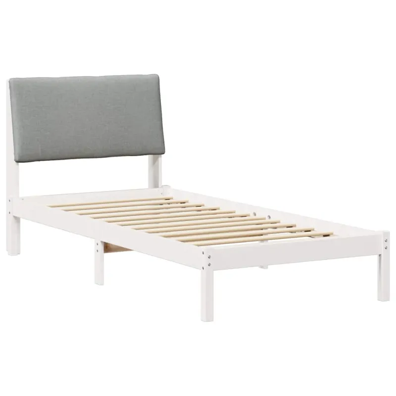 Lovos rėmas Balta ir šviesiai pilka 100 x 200 cm Pušies masyvas