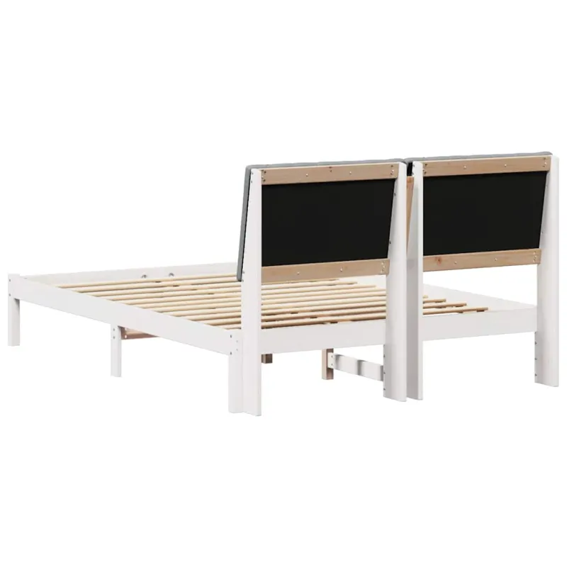 Lovos rėmas Balta 135 x 190 cm Kietos pušies mediena