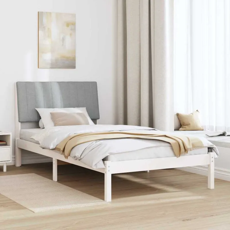 Lovos rėmas Balta 100 x 200 cm Kietos pušies mediena