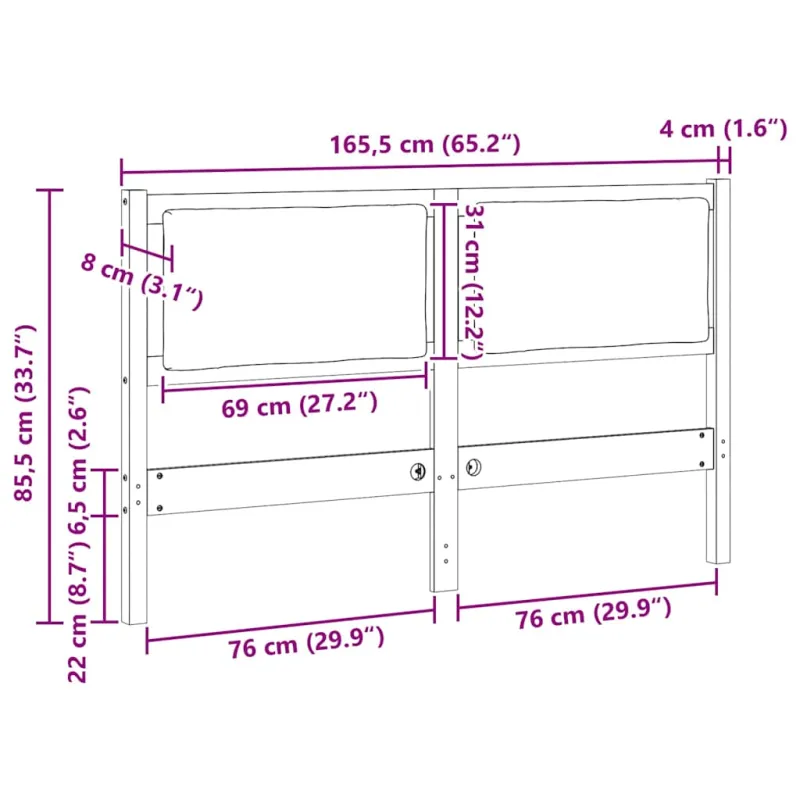 Galvūgalis Kita Ruda 160 cm Pušies masyvas