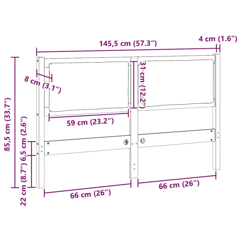Galvūgalis Kita Ruda 140 cm Pušies masyvas