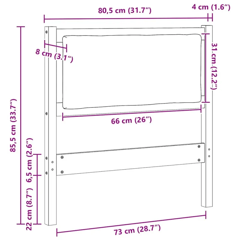 Galvūgalis Kita Ruda 75 cm Pušies masyvas