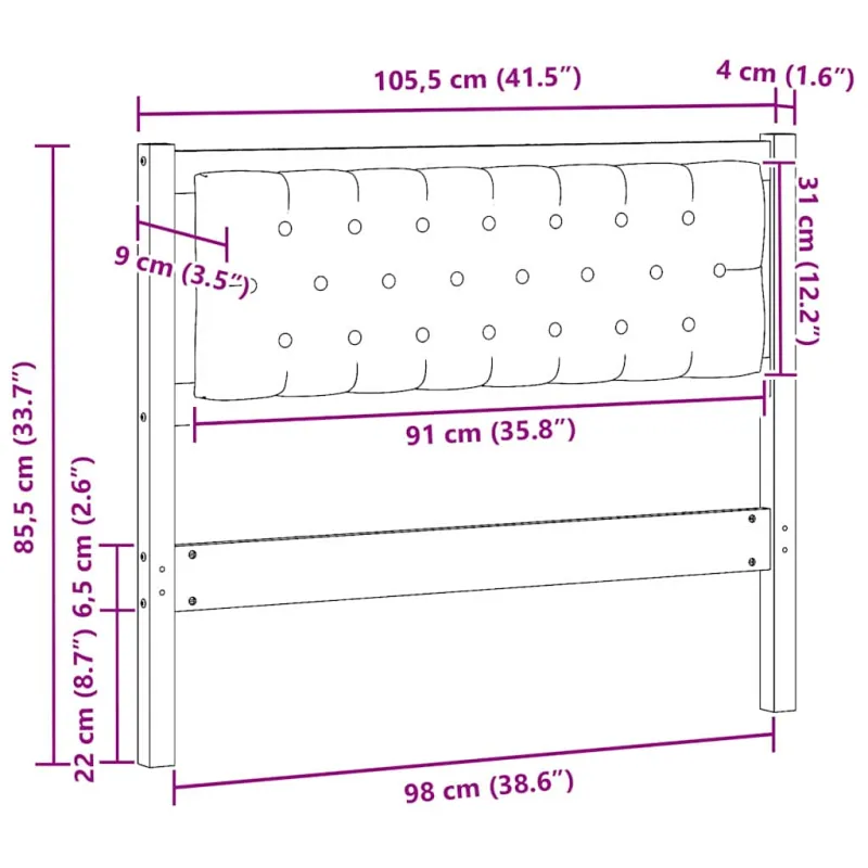 Galvūgalis Kita Ruda ir taupe 100 cm Pušies masyvas