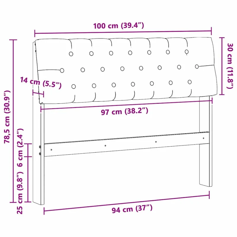 Apmušta lovos galvūgalis Tamsiai pilka 100 cm