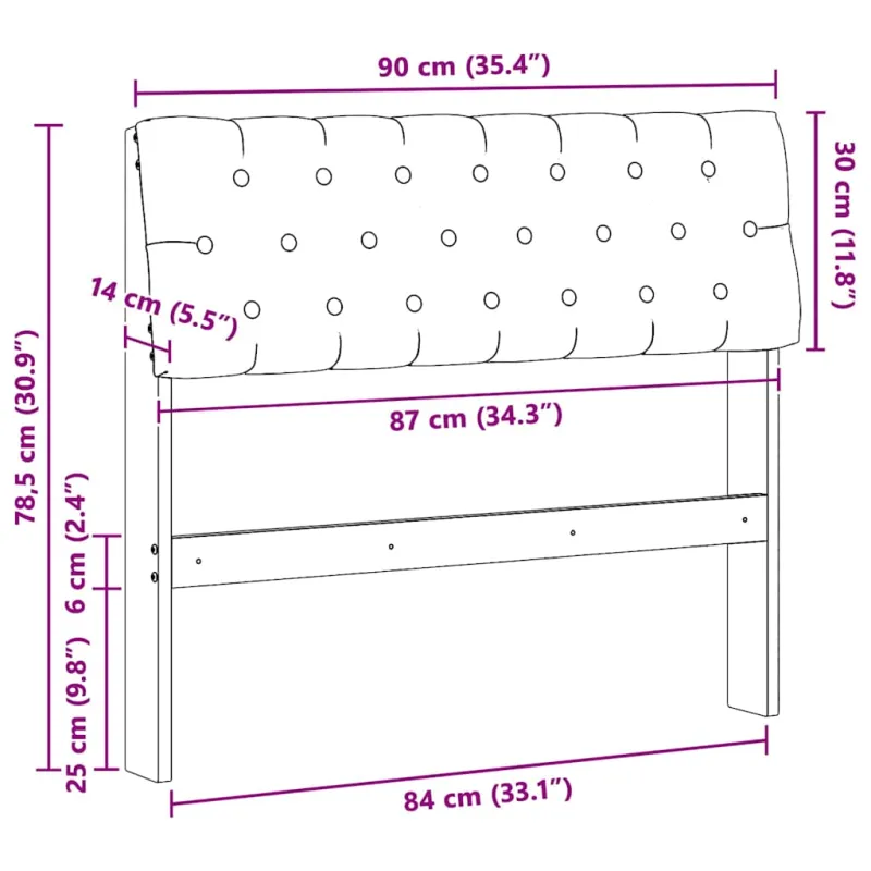Apmušta lovos galvūgalis Tortora 90 cm Kietos pušies mediena
