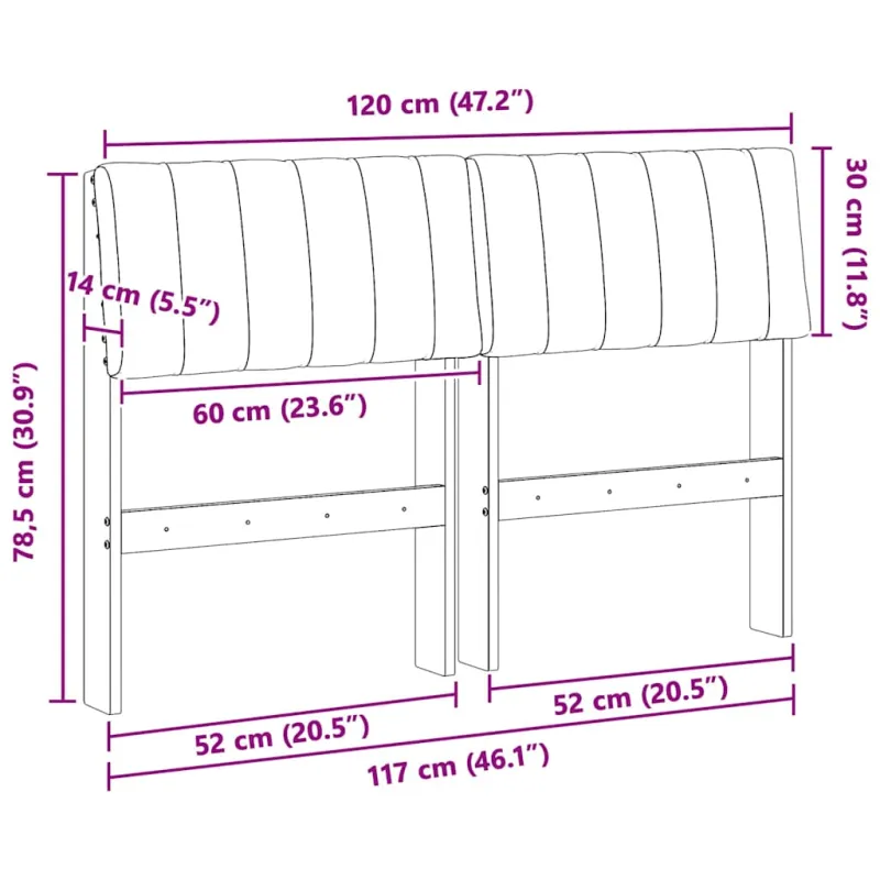 Apmušta lovos galvūgalis Tamsiai pilka 120 cm