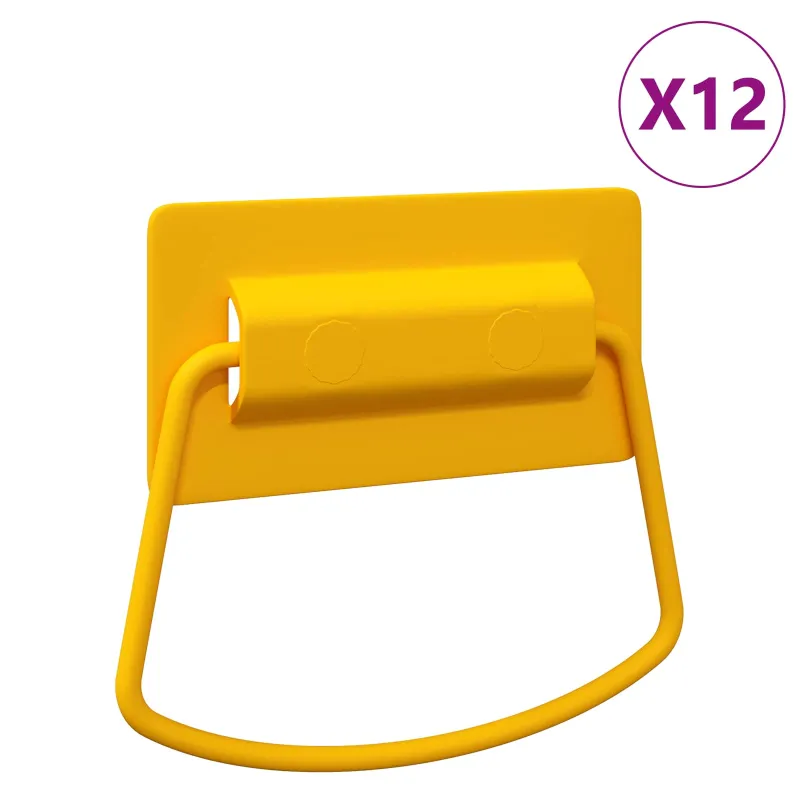 Spintelės Rankenos 12 pcs Garstyčių 85 x 45 mm Metalas
