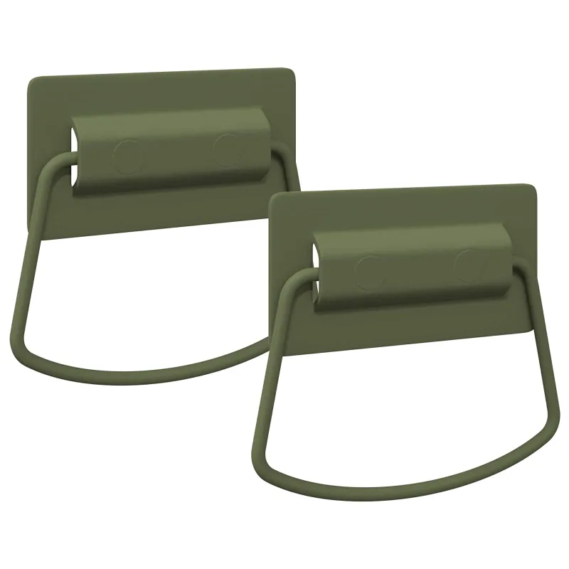 Spintelės Rankenos 2 pcs Alyvuogių žalia 85 x 45 mm Metalas