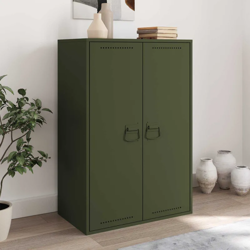 Spintelės Rankenos 2 pcs Alyvuogių žalia 85 x 45 mm Metalas