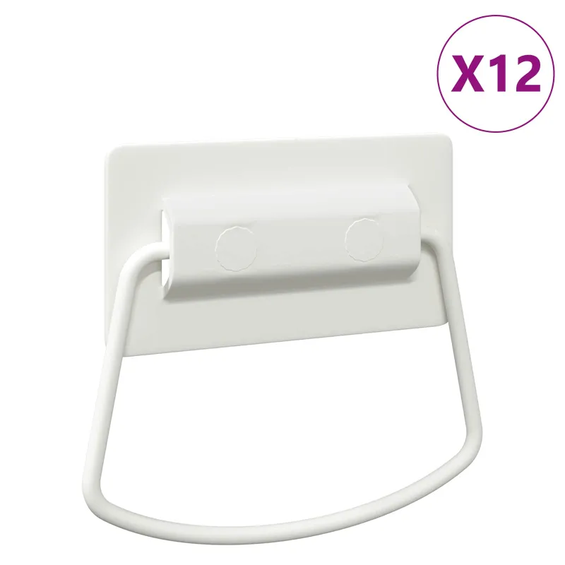 Spintelės Rankenos 12 pcs Balta 85 x 45 mm Metalas