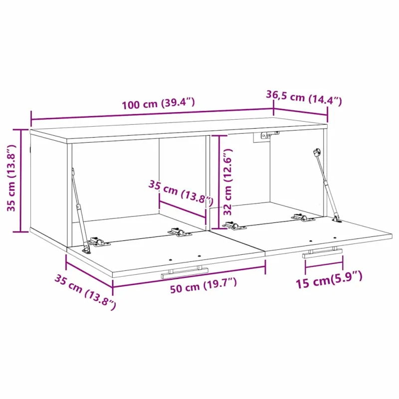 Sieninė spintelė Sena mediena 100 x 36.5 x 35 cm