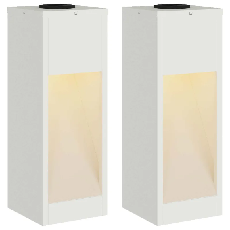 Saulės LED takų šviestuvas 2 pcs Balta Šaltai valcuotas plienas