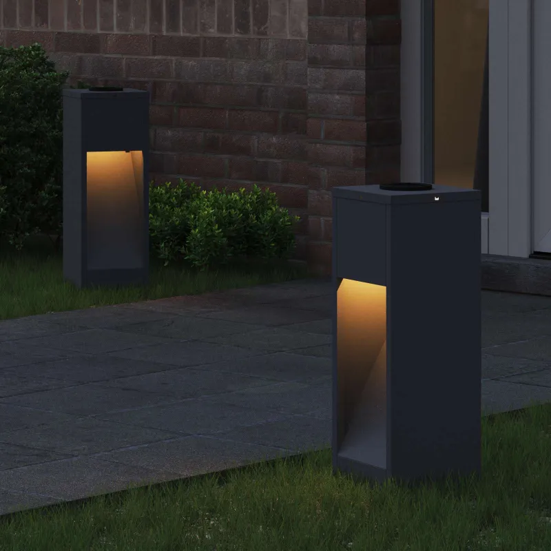 Saulės LED takų šviestuvas 2 pcs Antracitas