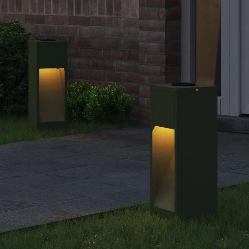 Saulės LED takų šviestuvas 2 pcs Alyvuogių žalia