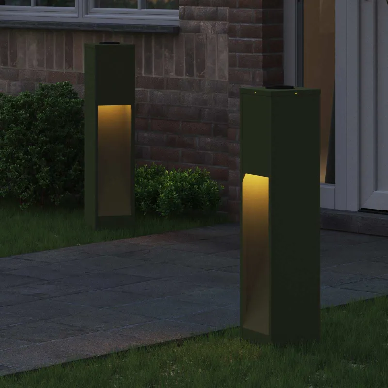 Saulės LED takų šviestuvas 2 pcs Alyvuogių žalia