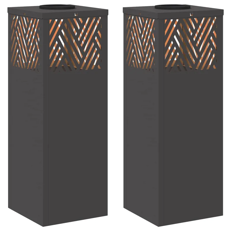 Saulės LED šaligatvio šviesa 2 pcs Juoda
