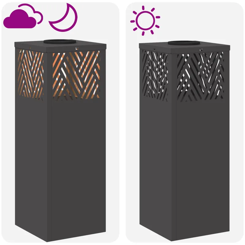 Saulės LED šaligatvio šviesa 2 pcs Juoda
