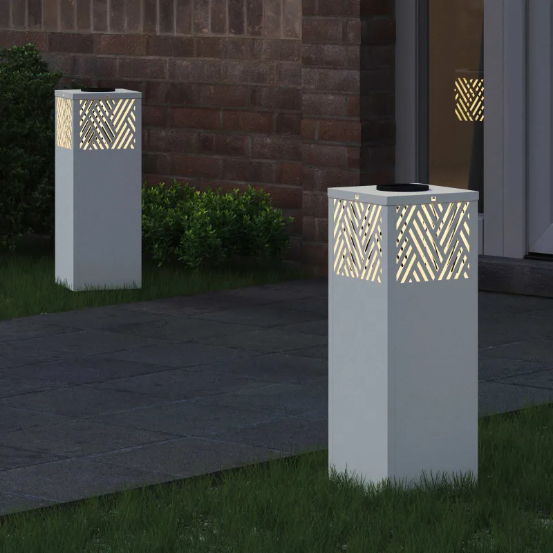Saulės LED šaligatvio šviesa 2 pcs Balta