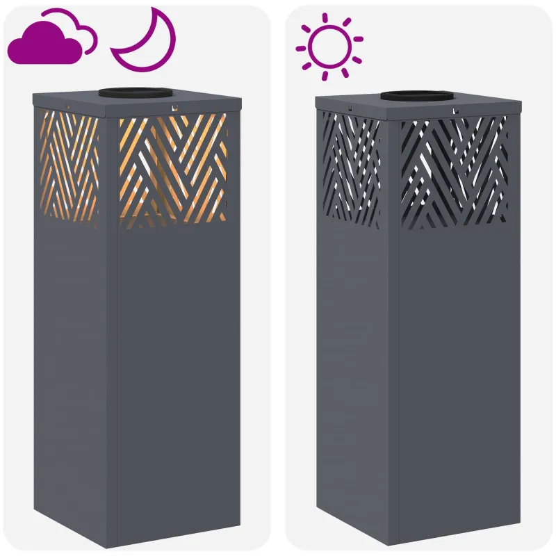 Saulės LED šaligatvio šviesa 2 pcs Antracitas