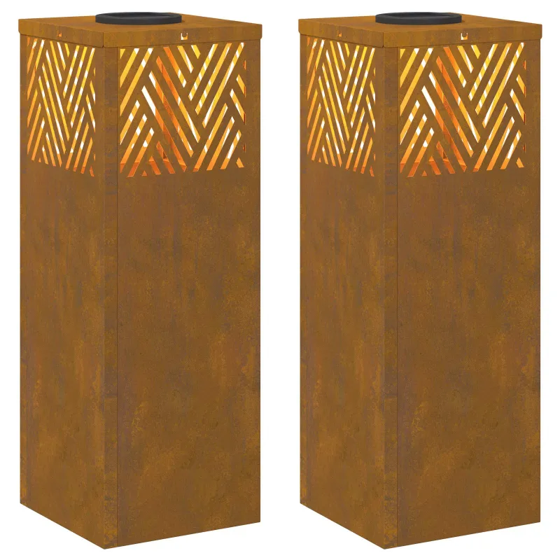 Saulės LED šaligatvio šviesa 2 pcs Bronzinė
