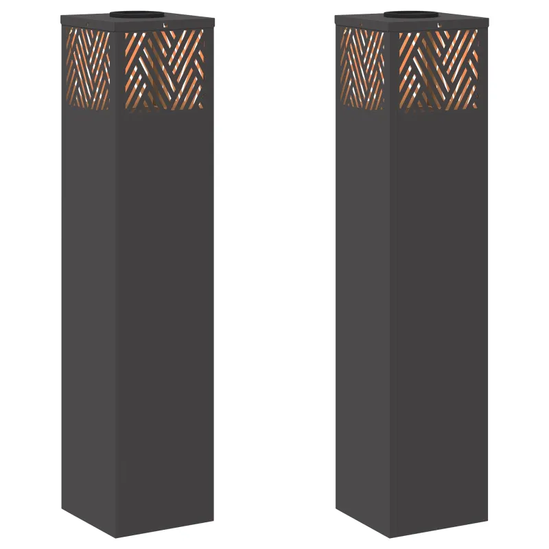 Saulės LED šaligatvio šviesa 2 pcs Juoda