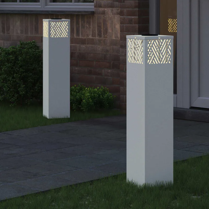 Saulės LED šaligatvio šviesa 2 pcs Balta