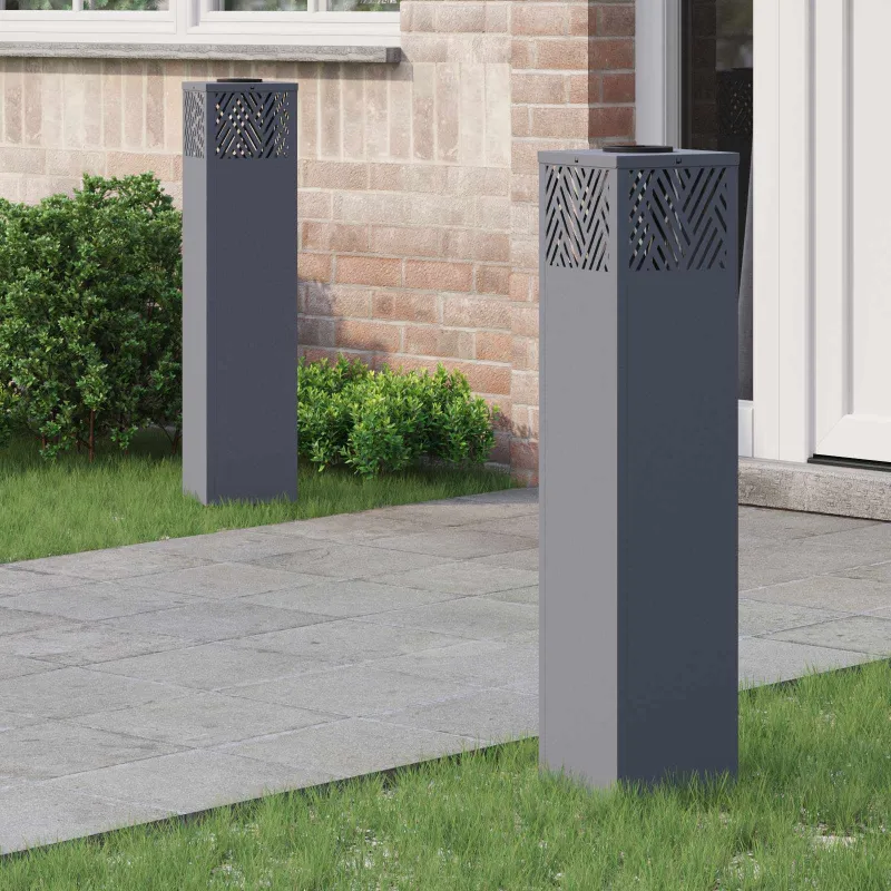 Saulės LED šaligatvio šviesa 2 pcs Antracitas