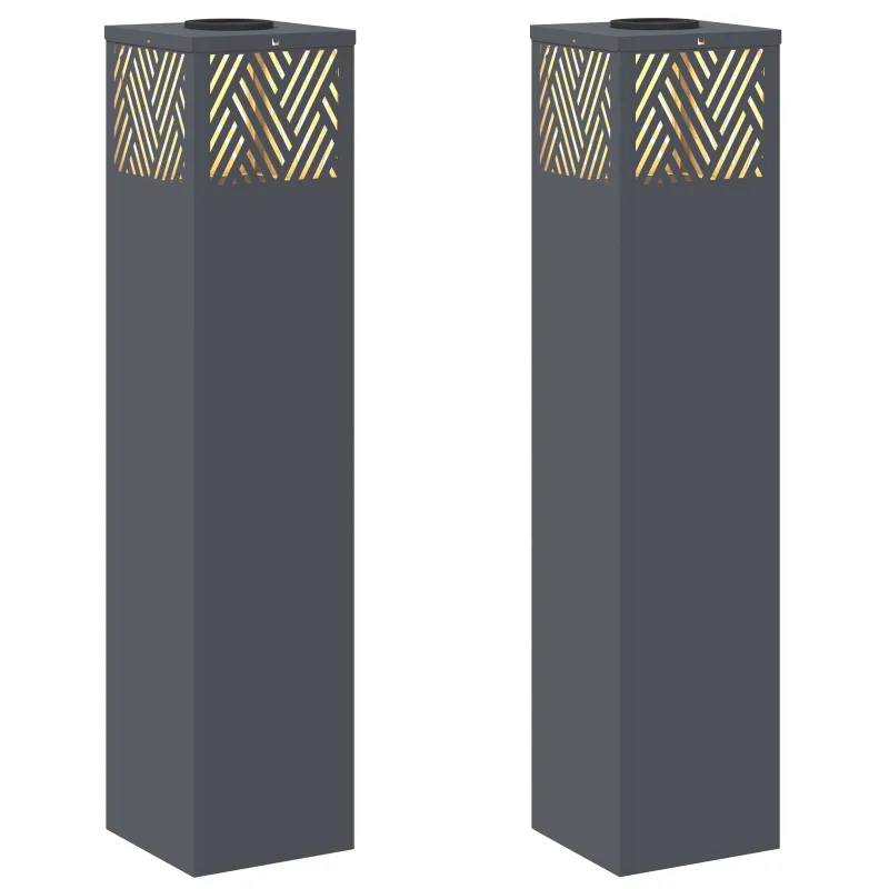 Saulės LED šaligatvio šviesa 2 pcs Antracitas
