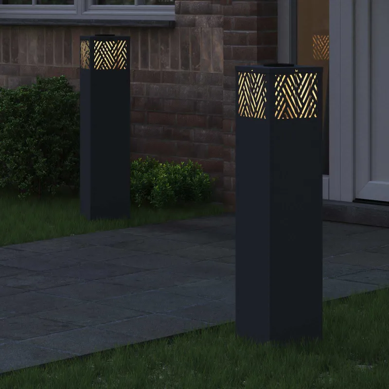Saulės LED šaligatvio šviesa 2 pcs Antracitas