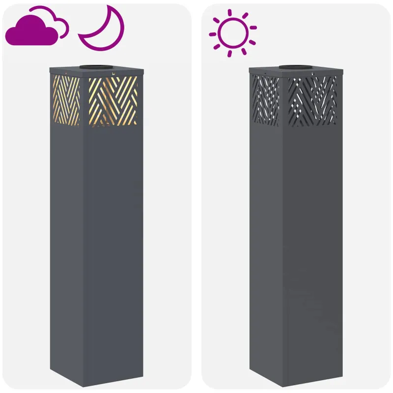 Saulės LED šaligatvio šviesa 2 pcs Antracitas