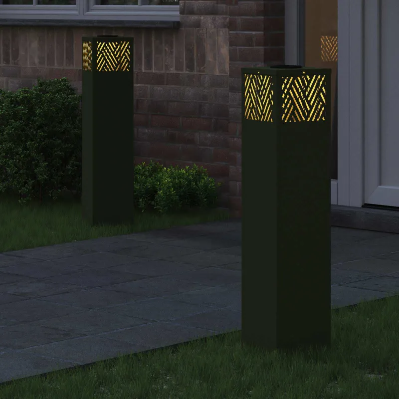 Saulės LED šaligatvio šviesa 2 pcs Alyvuogių žalia
