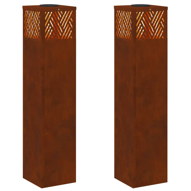 Saulės LED šaligatvio šviesa 2 pcs Bronzinė